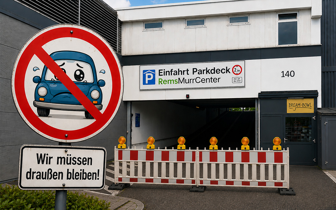 Parkplatz Sperrung